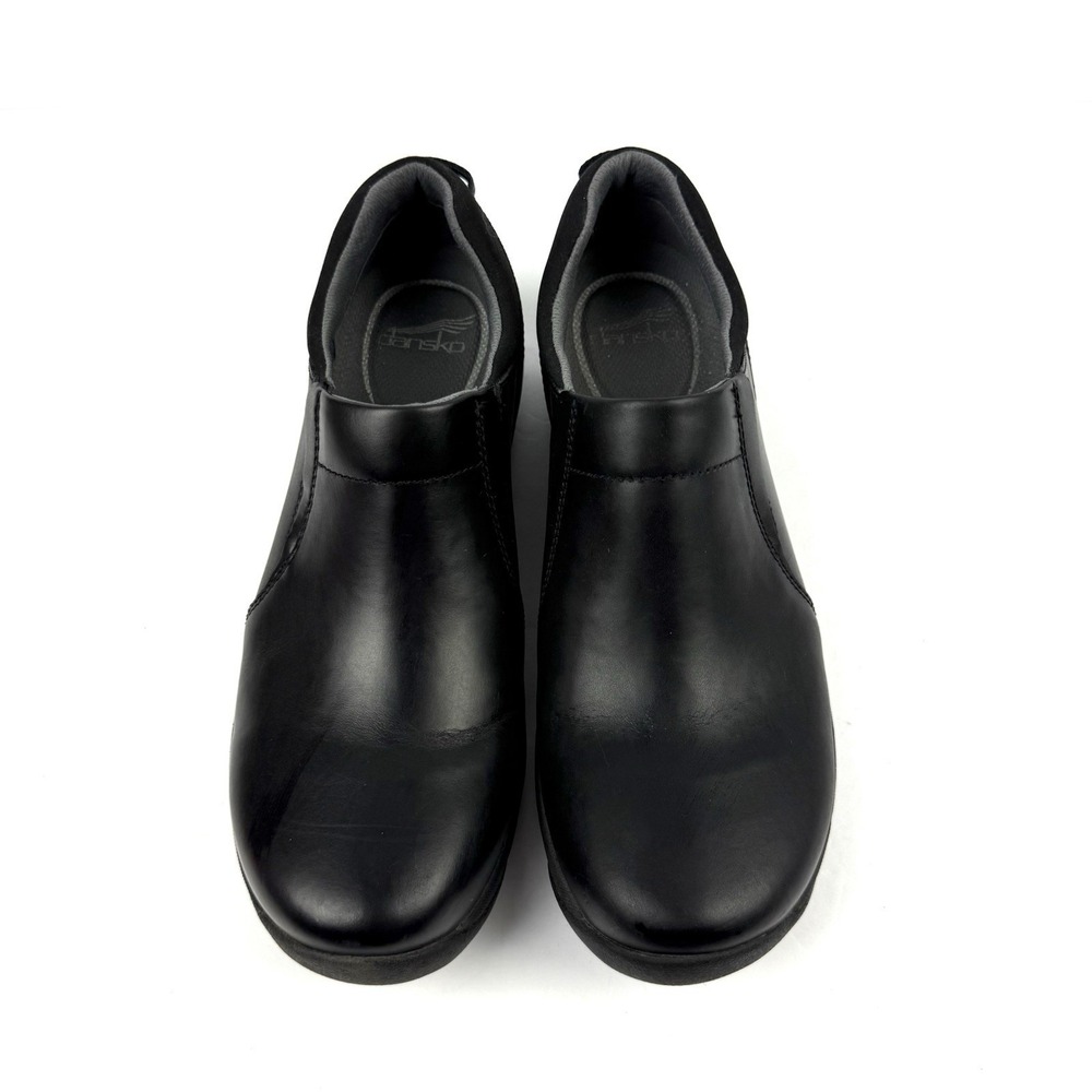Dansko Neci Shoes 39 Black Leather  Slip On Comfort Womens Professional Workwear